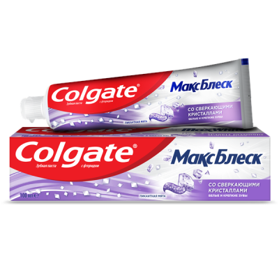 Colgate Макс Блеск со сверкающими кристаллами отбеливающая Зубная паста 100 мл_1