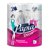 Бумажные полотенце "PAPIA" 3слойные 2шт DECOR