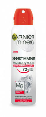 Garnier Дезодорант-антиперспирант спрей Эффект магния Ультрасухость, 150 мл