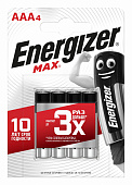 Батарейка Энерджайзер MAX E92 AAA BP 4 RU мизинч.