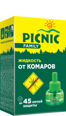 Picnic Family Жидкость от комаров 45 ночей, 30 мл
