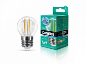 Лампа светодиодная Camelion LED 7 - G45  FL 845 E27, 7Вт, прозрачная (60Вт)