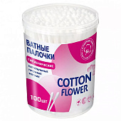 Cotton Flower Ватные палочки 100 шт в банке (24шт/ящ)