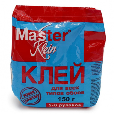 Master Klein Клей обойный для всех типов Мягкая упаковка, 150 гр