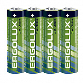 Батарейка Ergolux cпайка 4шт.  R6SR4, пальчик, 1,5В, Цена за 1 шт. (4\60)