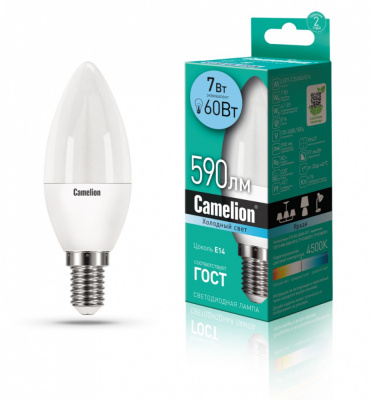Camelion Светодиодная лампа LED7-C35-845-E14