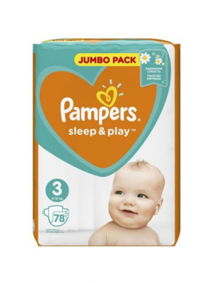 Pampers Подгузники Sleep & Play 3 Midi 6-10 кг, 78 шт