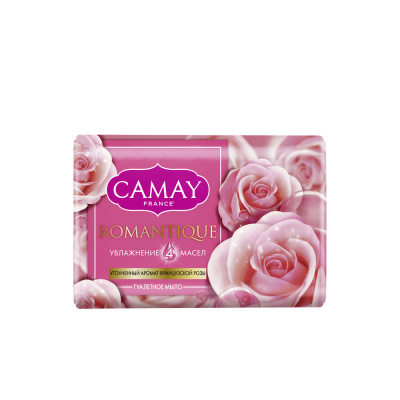 Camay Romantique Парфюмированное твердое мыло с ароматом французской розы для всех типов кожи, 85 гр_1