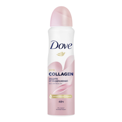 Dove Антиперспирант-аэрозоль защита от раздражений без липкости с Pro-collagen комплекс, 150 мл