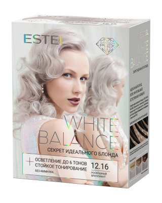 Estel White Balance Секрет идеального блонда Набор для окрашивания волос тон 12,16 Роскошный Бриллиант