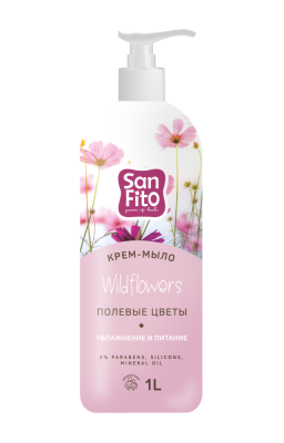 Sanfito Sensitive Крем-мыло жидкое Полевые цветы, 1000 мл