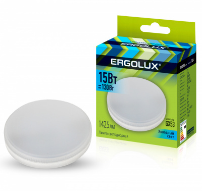 Ergolux Светодиодная лампа LED-GX53-15W-GX53-4K