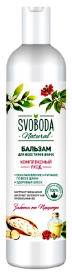 Svoboda Natural Бальзам для волос экстракт женьшеня, зеленого чая, В5, 410 мл