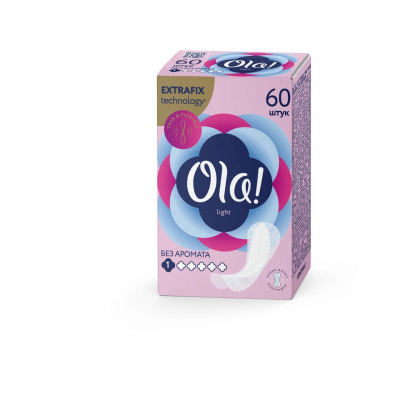 Ola! Ежедневные прокладки Light мультиформ без аромата, 60 шт