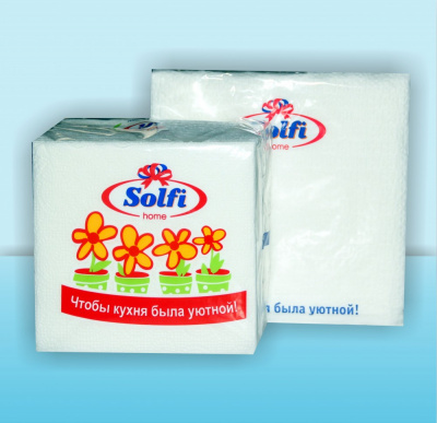 Solfi Салфетки бумажные белые, 250 л