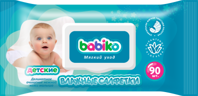 Babiko Kids Story Салфетки влажные детские, 90 шт