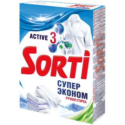 Sorti Стиральный порошок Супер Эконом для ручной стирки, 350 гр