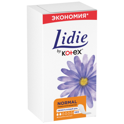 Lidie by Kotex Ежедневные прокладки Нормал Deo, 50 шт_1
