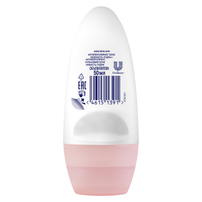 Dove Антиперспирант-дезодорант роликовый нежность пудры с увлажняющим кремом, 50 мл_1