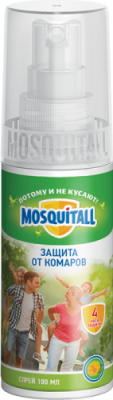Mosquitall Спрей от комаров Защита для всей семьи, 100 мл