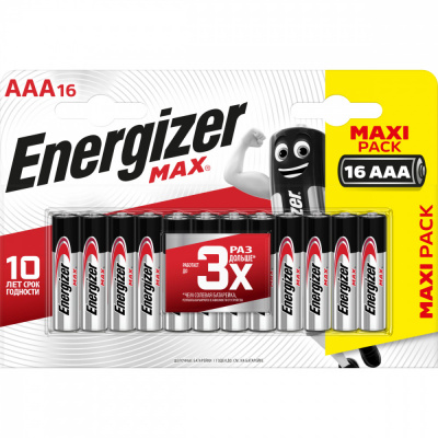 Energizer Max Батарейка мизинчиковая AAA, 16 шт