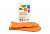 Перчатки латексные с хлопковым напылением Fun Clean хозяйственные М оранжевые (Акцент)  60 
