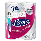 Бумажные полотенце "PAPIA" 3 слойные 2шт