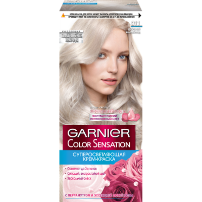 Garnier Стойкая крем-краска для волос Color Sensation Платиновый Блонд 911 Дымчатый Ультраблонд