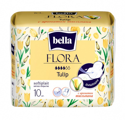 Bella Flora Прокладки гигиенические Тюльпан, 10 шт