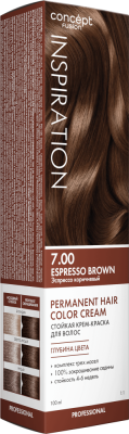 Concept Fusion Стойкая крем-краска для волос тон 7,00 Эспрессо коричневый Espresso Brown