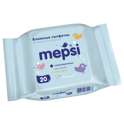 Mepsi Влажные салфетки детские гипоаллергенные, 20 шт
