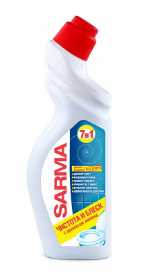 Sarma Чистящее средство для сантехники Чистота и блеск с ароматом лимона, 750 мл