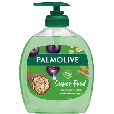 Palmolive Жидкое мыло для рук Super Food Ягоды Асаи и Овес, 300 мл