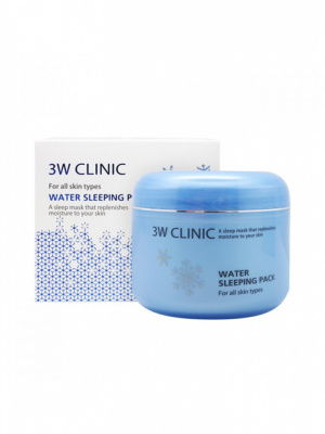 3W Clinic Ночная маска Water Sleeping Pack для лица Вода, 100 мл