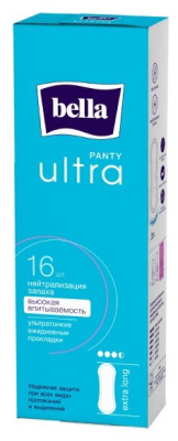 Bella Panty Ultra Ежедневные ультратонкие прокладки Extra Long, 16 шт