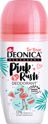 Deonica for Teens Дезодорант-ролик для девочек Pink Rush, 50 мл
