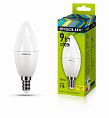 Лампа светодиодная Ergolux  LED- C35-9W-E14-3K 9Вт,220В,3000K,Е14 (80Вт)