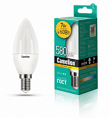 Лампа светодиодная Camelion LED 7 - C35/830/E14, 7Вт, 220В (60Вт)