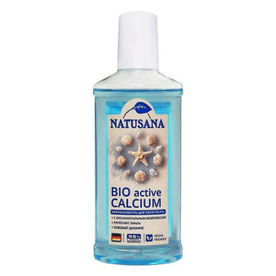 Natusana Ополаскиватель для полости рта Bio active Calcium, 250 мл