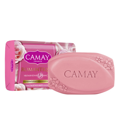 Camay Romantique Парфюмированное твердое мыло с ароматом французской розы для всех типов кожи, 85 гр