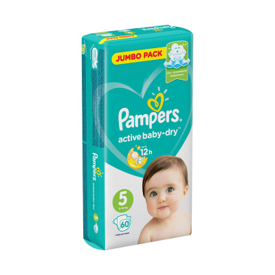 Pampers Подгузники Active Baby 5 Junior 11-16 кг, 60 шт