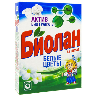 Биолан Актив Стиральный порошок Белые цветы автомат, 350 гр