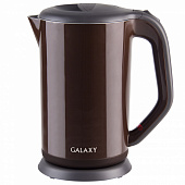 Эл.чайник Galaxy GL 0318 2000ВТ,1,7л,диск.,двойная стенка из нерж.стали и пласт.Коричневый