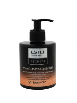 Estel Secrets Мультифункциональная маска-уход Максимум Заботы для всех типов волос, 275 мл