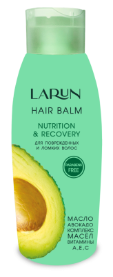 Larun Бальзам для поврежденных и ломких волос Nutrition & Recovery, 500 мл