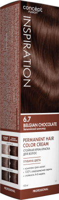 Concept Fusion Стойкая крем-краска для волос тон 6,7 Бельгийский шоколад Belgian Chocolate