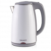 Эл.чайник Galaxy GL 0307 2000ВТ,1,7л,диск., двойная стенка из нерж.стали и пищ. пластика,белый