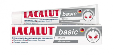 Lacalut Зубная паста Basic White, 75 мл