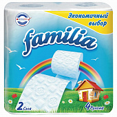 Туалетная бумага "Familia ЭКО Радуга" двухслойная, 4 шт