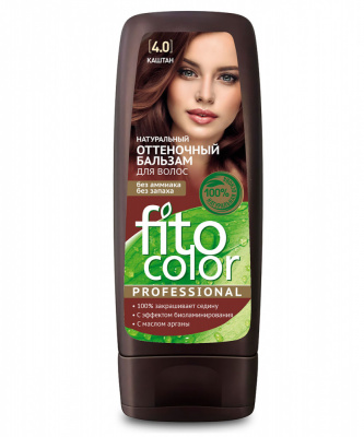 Fito Color Professional Натуральный оттеночный бальзам для волос тон 4,0 Каштан, 140 мл